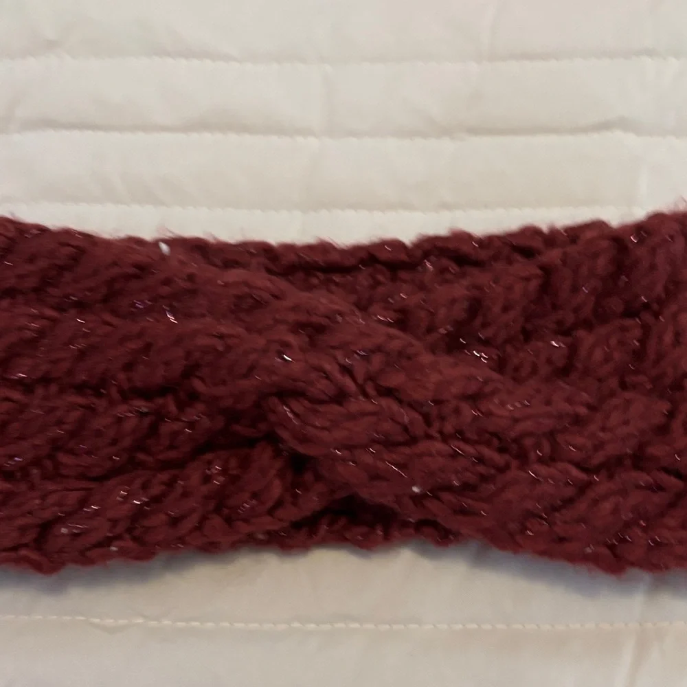 Elegant Maroon Knit Headband